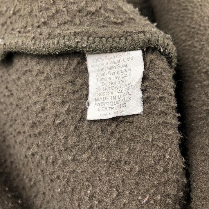 Columbia Half-Snap Fleece Pullover, Made in USA, Men's Size L (approx.) polyester Khaki type Vintage Second Hand
