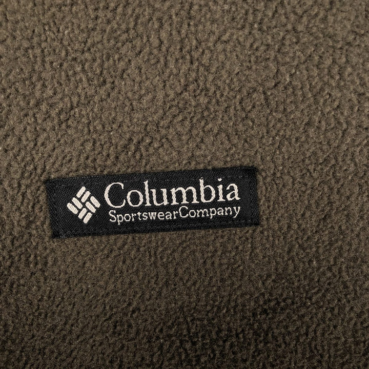 Columbia Half-Snap Fleece Pullover, Made in USA, Men's Size L (approx.) polyester Khaki type Vintage Second Hand