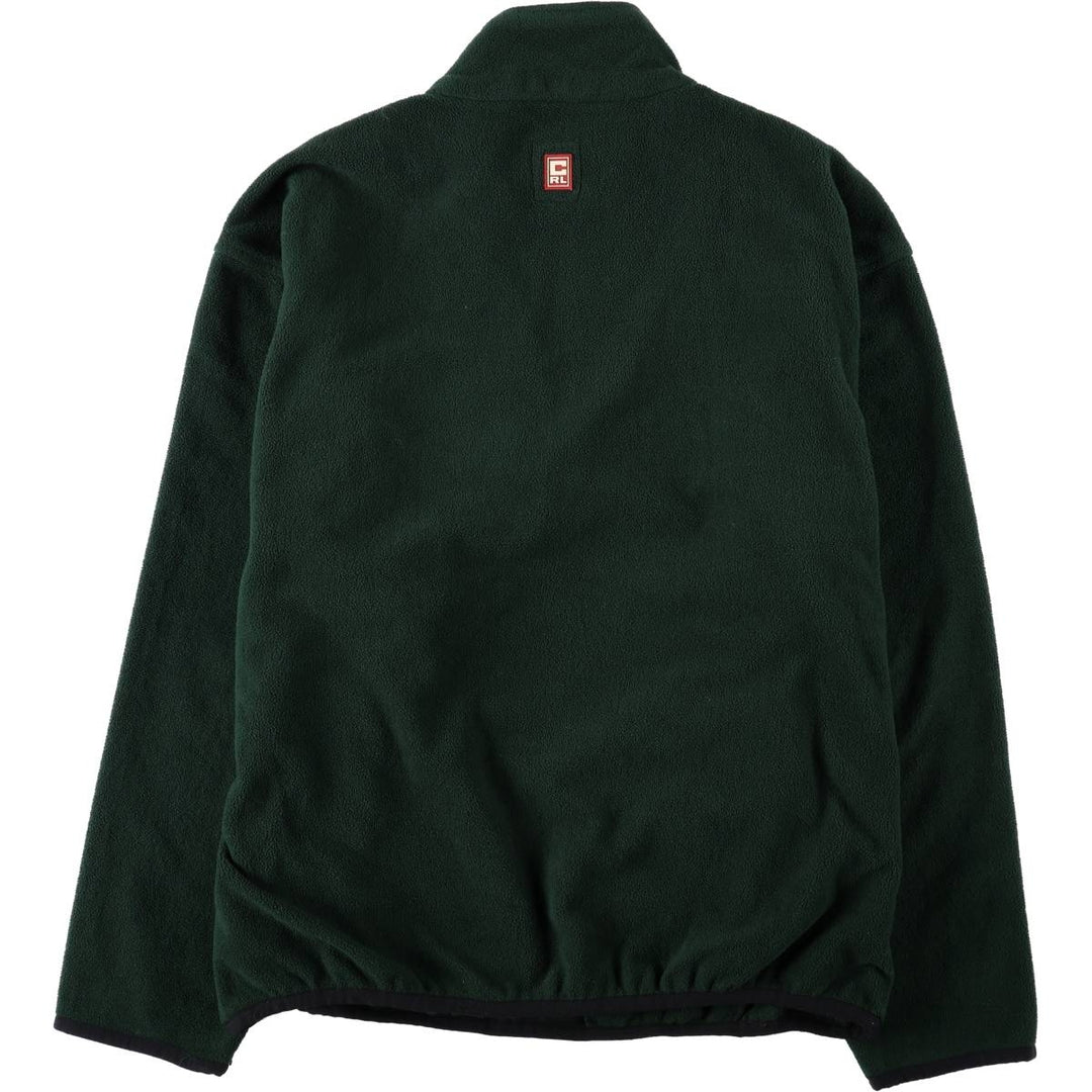 Ralph Lauren CHAPS Half-Zip Fleece Pullover, Men's XXL (approx.) polyester Green type dark green Vintage Second Hand