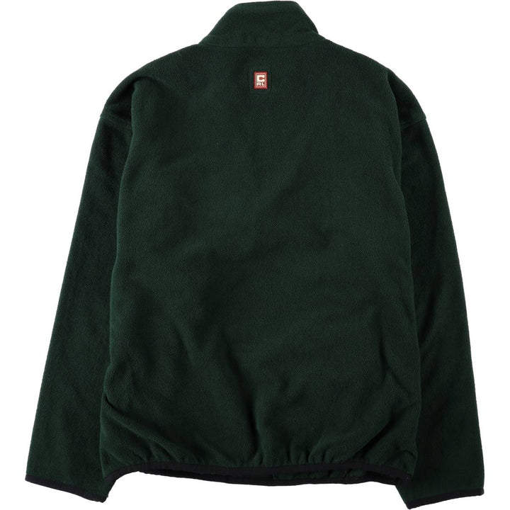 Ralph Lauren CHAPS Half-Zip Fleece Pullover, Men's XXL (approx.) polyester Green type dark green Vintage Second Hand