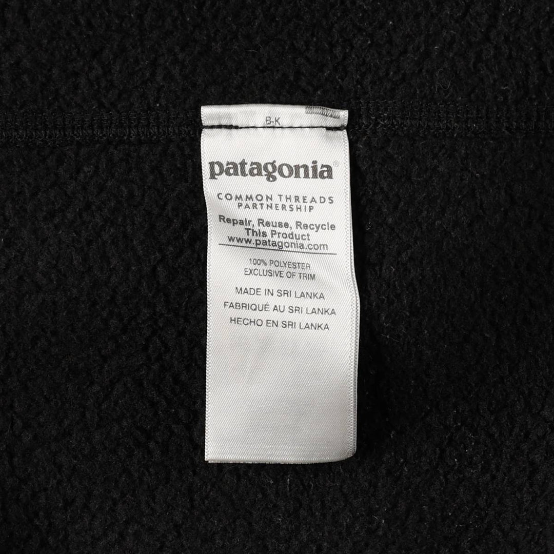 Patagonia Better Sweater Jacket 25527FA17 Fleece Jacket, Men's Size Medium polyester black type Vintage Second Hand