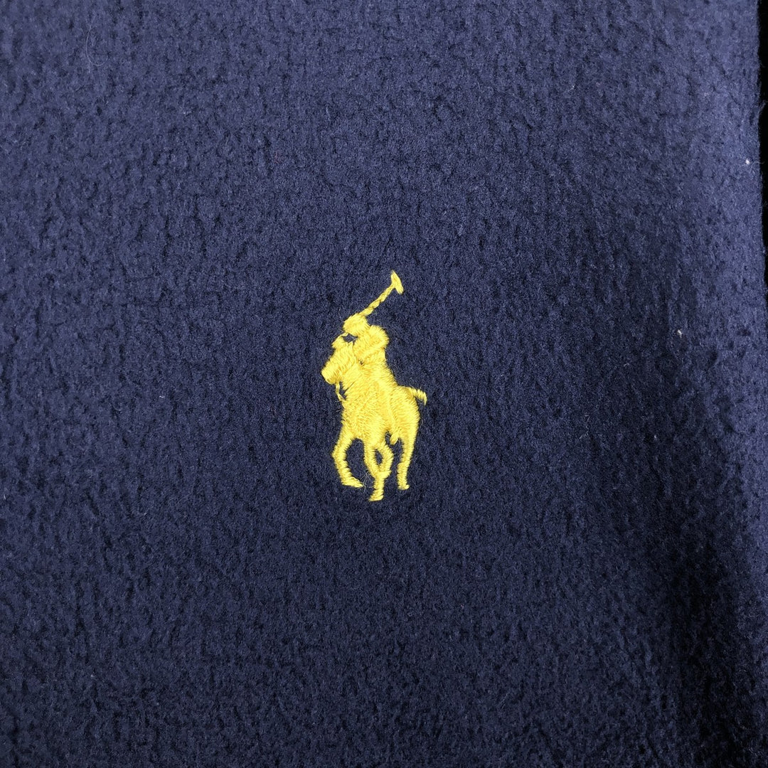 Ralph Lauren POLO RALPH LAUREN PERFORMANCE Half-Zip Fleece Pullover, Men's XL polyester navy blue type Vintage Second Hand