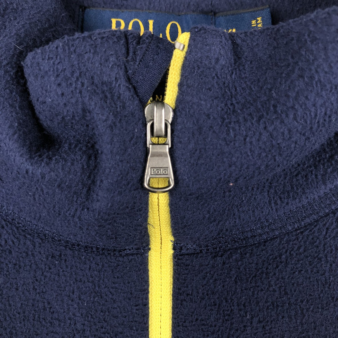 Ralph Lauren POLO RALPH LAUREN PERFORMANCE Half-Zip Fleece Pullover, Men's XL polyester navy blue type Vintage Second Hand
