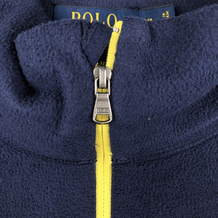Ralph Lauren POLO RALPH LAUREN PERFORMANCE Half-Zip Fleece Pullover, Men's XL polyester navy blue type Vintage Second Hand