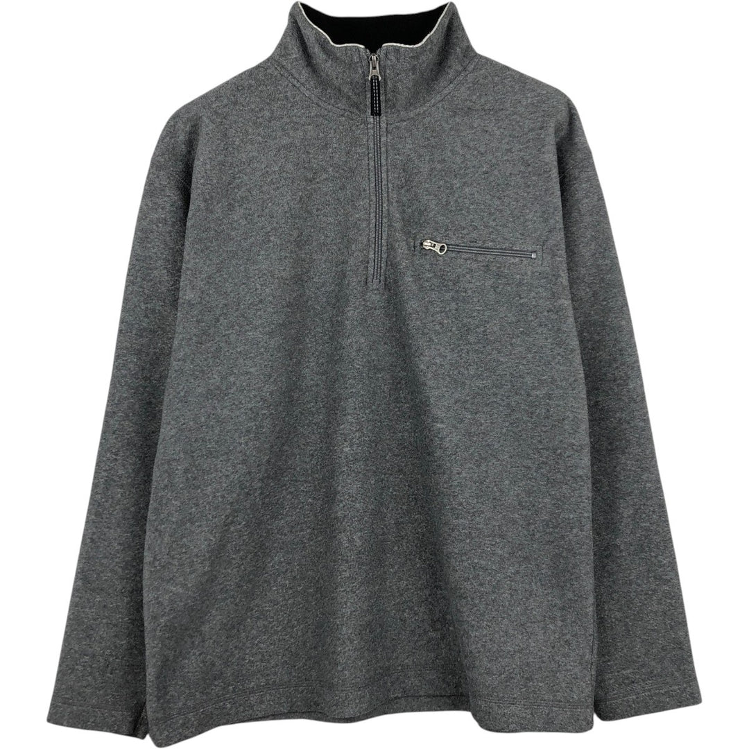 90'S GAP Vintage Half-Zip Fleece Pullover, Men's Size Medium polyester gray type Vintage Second Hand