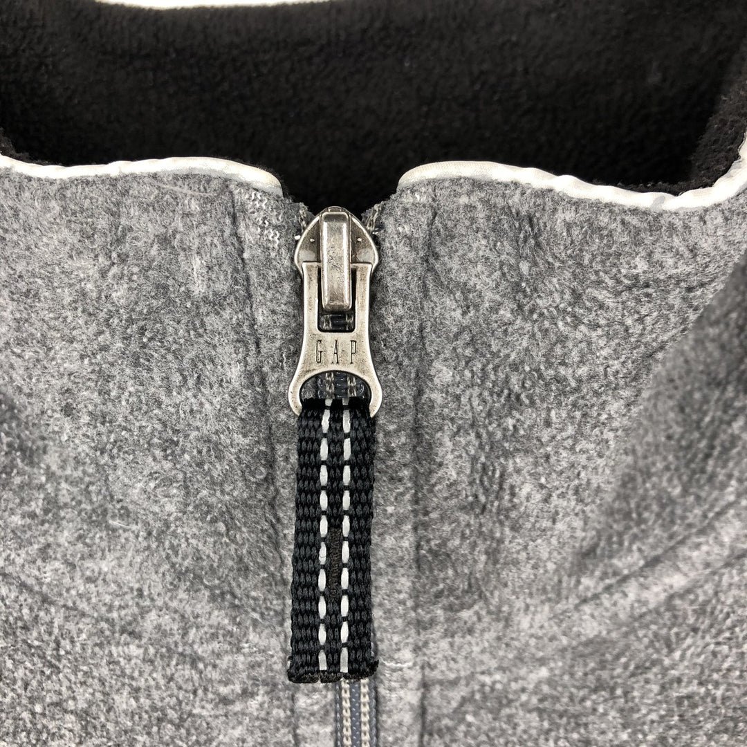 90'S GAP Vintage Half-Zip Fleece Pullover, Men's Size Medium polyester gray type Vintage Second Hand