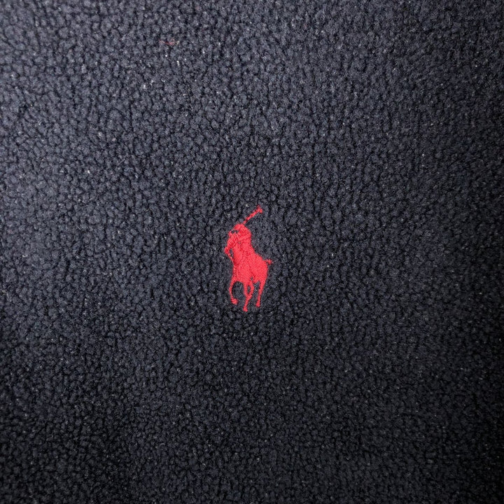 Ralph Lauren POLO by Ralph Lauren Half-Zip Fleece Pullover, Men's Size L polyester navy blue type Vintage Second Hand