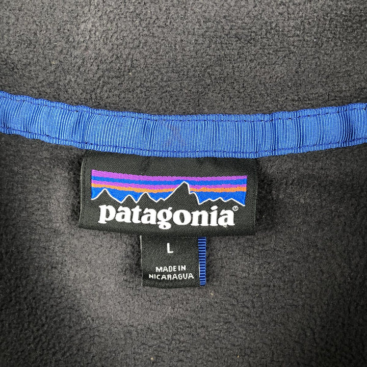 Patagonia Micro D Snap-T 26165SP19 Half-Button Fleece Pullover, Men's Size L (approx.) recycled polyester gray type Vintage Second Hand