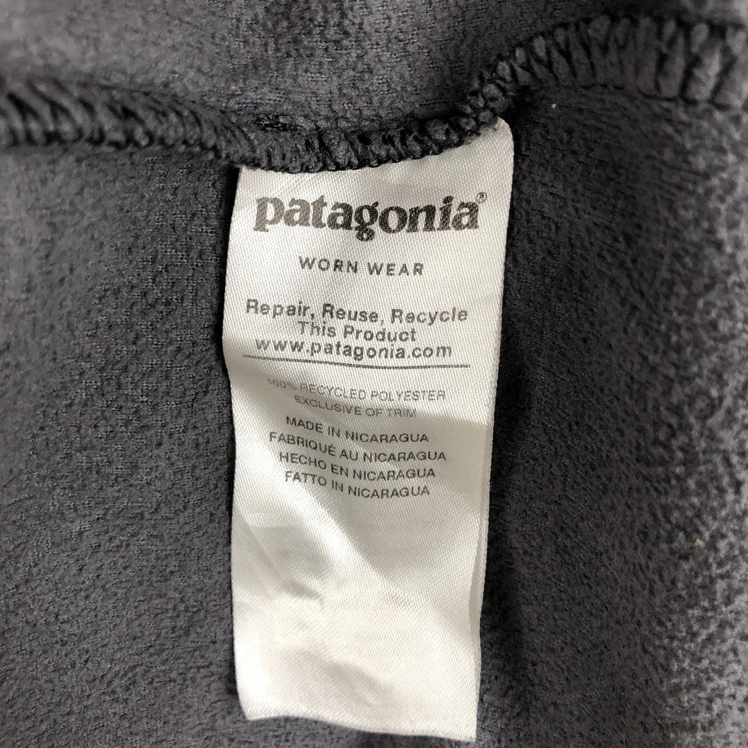 Patagonia Micro D Snap-T 26165SP19 Half-Button Fleece Pullover, Men's Size L (approx.) recycled polyester gray type Vintage Second Hand
