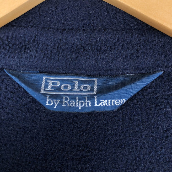 Ralph Lauren POLO by Ralph Lauren Swing Top Type Fleece Jacket Men's L size polyester navy blue type Vintage Second Hand