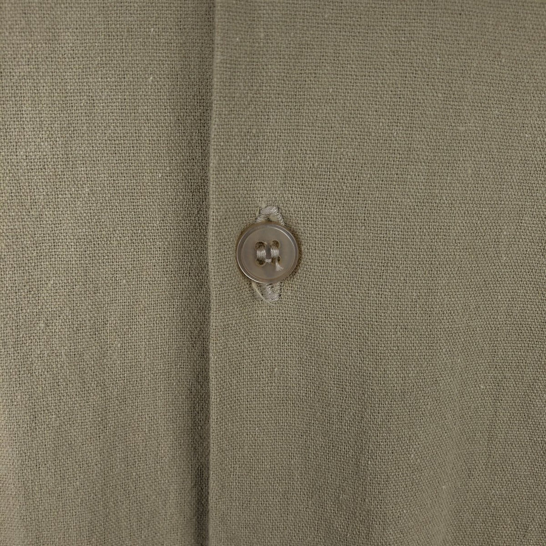 Villanueva Short-Sleeve Open-Collar Mexican Shirt, Cuban Shirt, Boxy Shirt, Men's Size L (Equivalent), Vintage unclear Beige type Vintage Second Hand