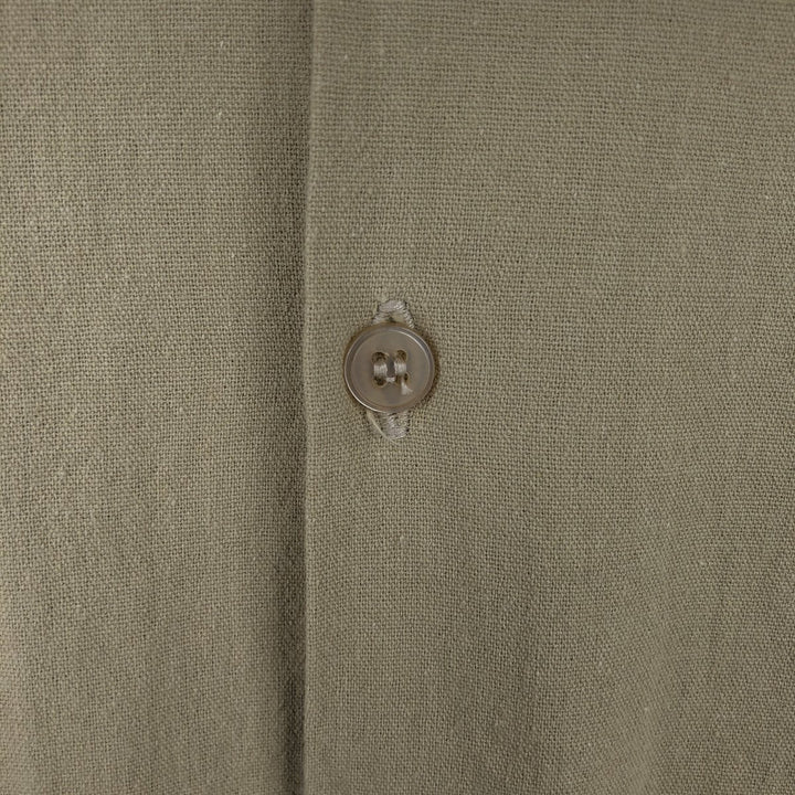 Villanueva Short-Sleeve Open-Collar Mexican Shirt, Cuban Shirt, Boxy Shirt, Men's Size L (Equivalent), Vintage unclear Beige type Vintage Second Hand