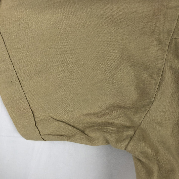Villanueva Short-Sleeve Open-Collar Mexican Shirt, Cuban Shirt, Boxy Shirt, Men's Size L (Equivalent), Vintage unclear Beige type Vintage Second Hand