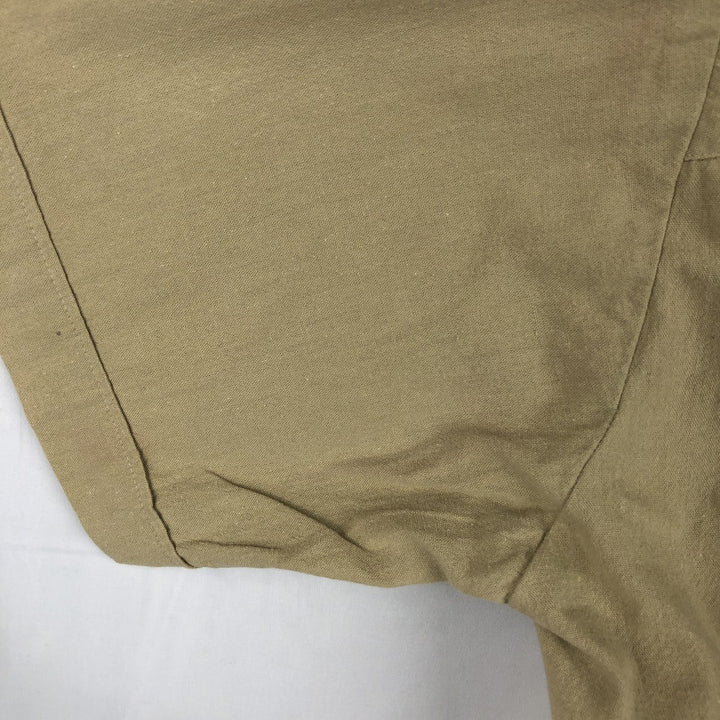 Villanueva Short-Sleeve Open-Collar Mexican Shirt, Cuban Shirt, Boxy Shirt, Men's Size L (Equivalent), Vintage unclear Beige type Vintage Second Hand