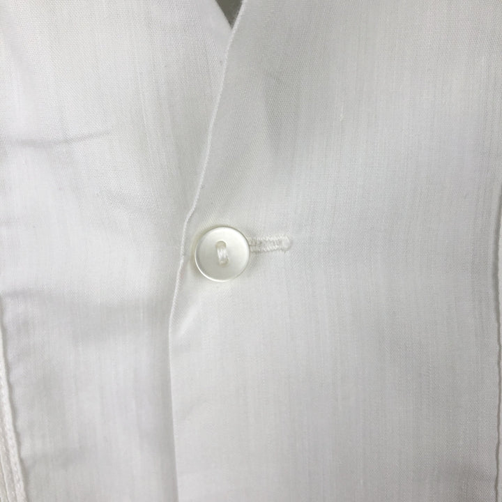 CASTILLO Short-Sleeve Open-Collar Mexican Shirt, Cuban Shirt, Boxy Shirt, Men's Size L (Equivalent), Vintage unclear white type Vintage Second Hand