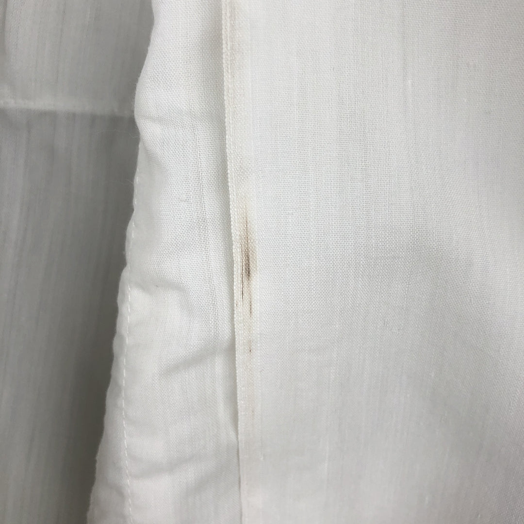 CASTILLO Short-Sleeve Open-Collar Mexican Shirt, Cuban Shirt, Boxy Shirt, Men's Size L (Equivalent), Vintage unclear white type Vintage Second Hand