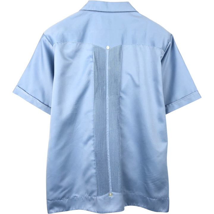 Short-sleeved open-collar Mexican shirt, Cuban shirt, boxy shirt, men's size L. unclear Blue type light blue Vintage Second Hand