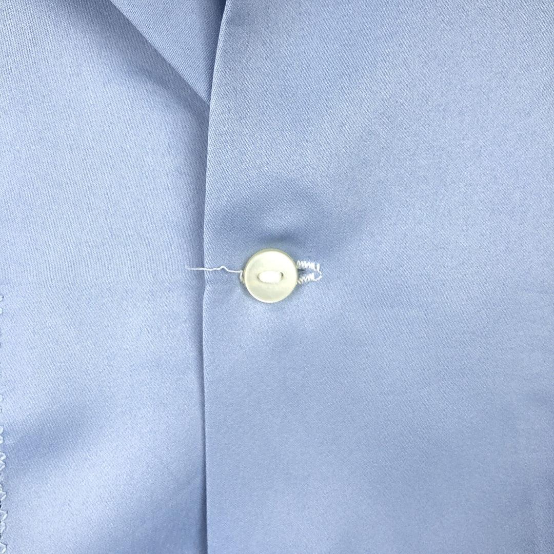 Short-sleeved open-collar Mexican shirt, Cuban shirt, boxy shirt, men's size L. unclear Blue type light blue Vintage Second Hand