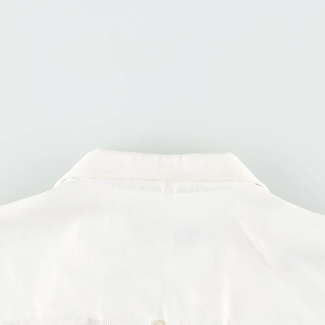 RAMIREZ Embroidered Short-Sleeve Open-Collar Mexican Shirt, Cuban Shirt, Boxy Shirt, Men's Size L silk white type Vintage Second Hand
