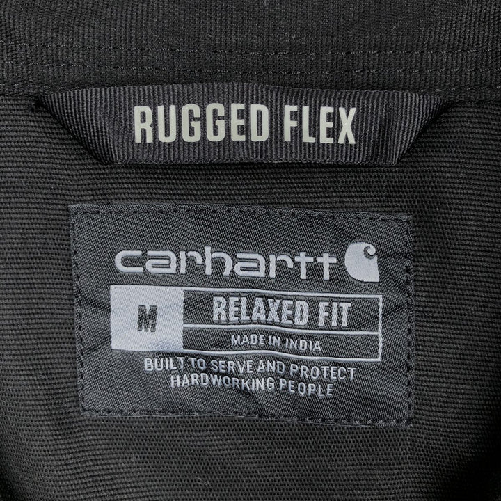 Carhartt Relaxed Fit Button-down Short Sleeve Work Shirt, Men's Medium cotton black type Vintage Second Hand