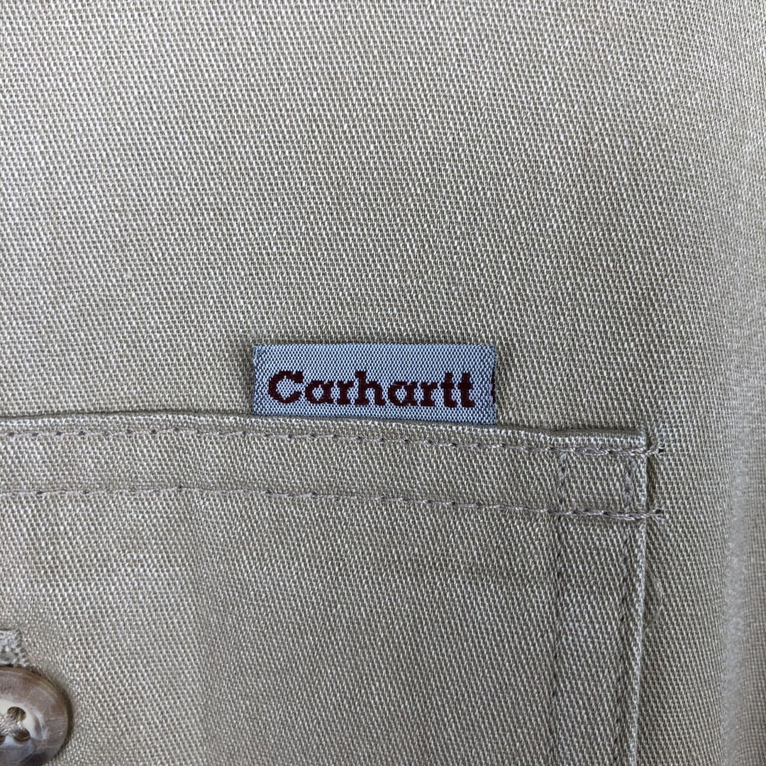 Carhartt button-down short-sleeve work shirt, men's XL size unclear Beige type Vintage Second Hand