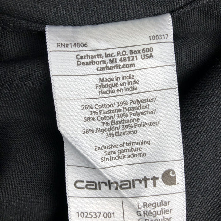Carhartt Relaxed Fit Button-down Short Sleeve Work Shirt, Men's Size L cotton black type Vintage Second Hand