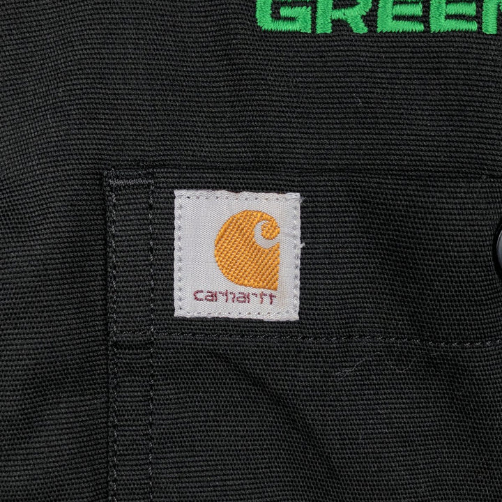 Carhartt Relaxed Fit Button-down Short Sleeve Work Shirt, Men's Size L cotton black type Vintage Second Hand