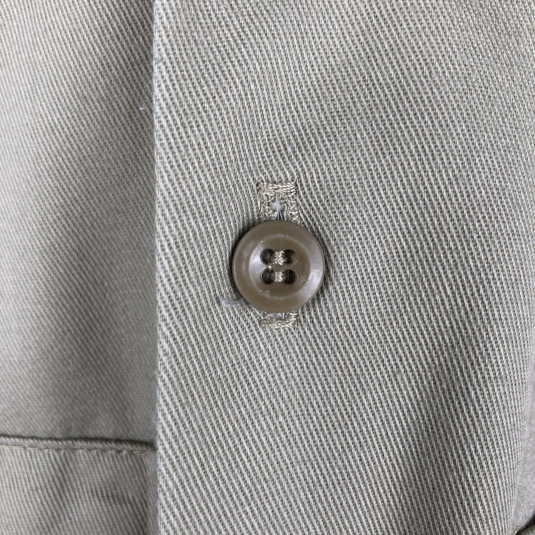 Dickies short sleeve work shirt, men's size L polyester Beige type Vintage Second Hand