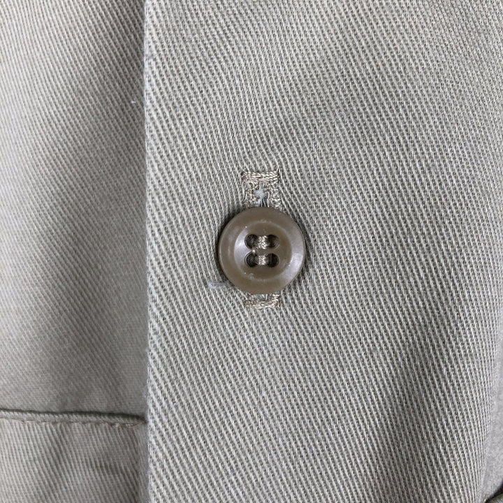 Dickies short sleeve work shirt, men's size L polyester Beige type Vintage Second Hand