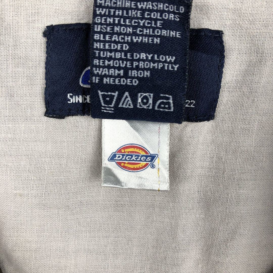 Dickies short-sleeved work shirt, men's size XL. cotton brown type Vintage Second Hand
