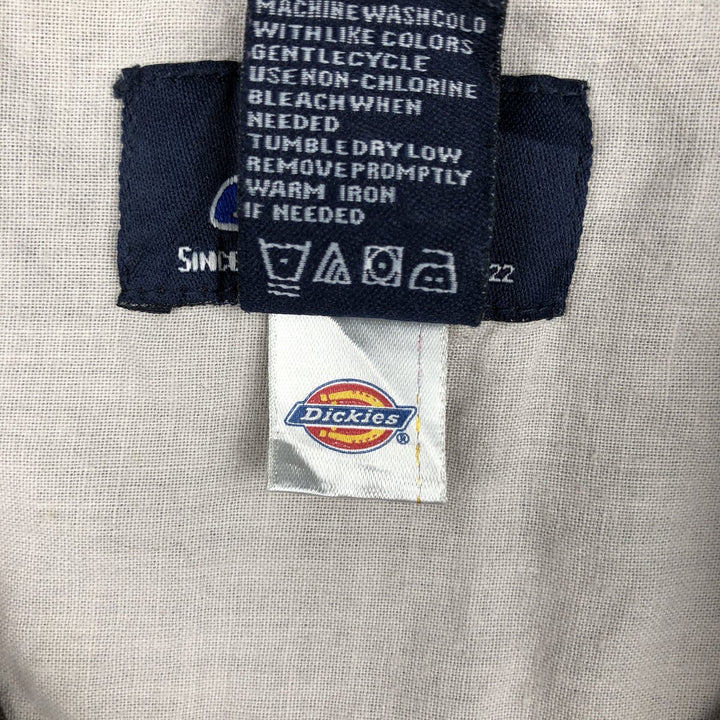 Dickies short-sleeved work shirt, men's size XL. cotton brown type Vintage Second Hand