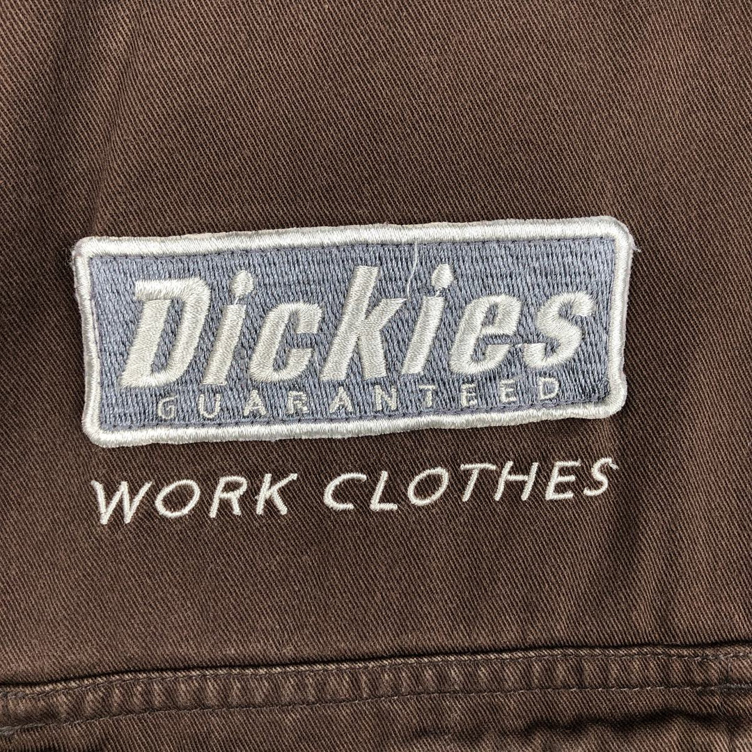Dickies short-sleeved work shirt, men's size XL. cotton brown type Vintage Second Hand