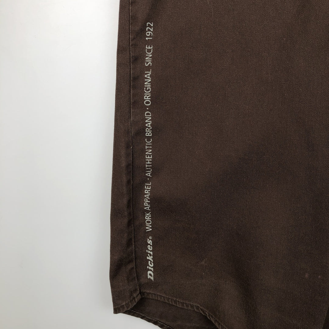 Dickies short-sleeved work shirt, men's size XL. cotton brown type Vintage Second Hand