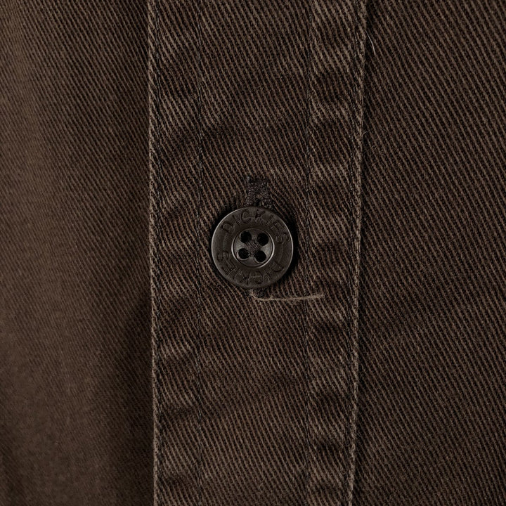 Dickies short-sleeved work shirt, men's size XL. cotton brown type Vintage Second Hand
