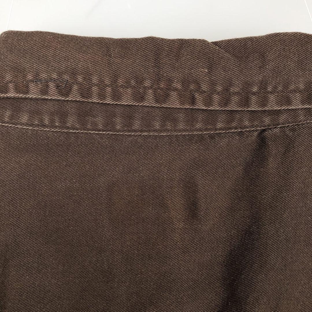 Dickies short-sleeved work shirt, men's size XL. cotton brown type Vintage Second Hand