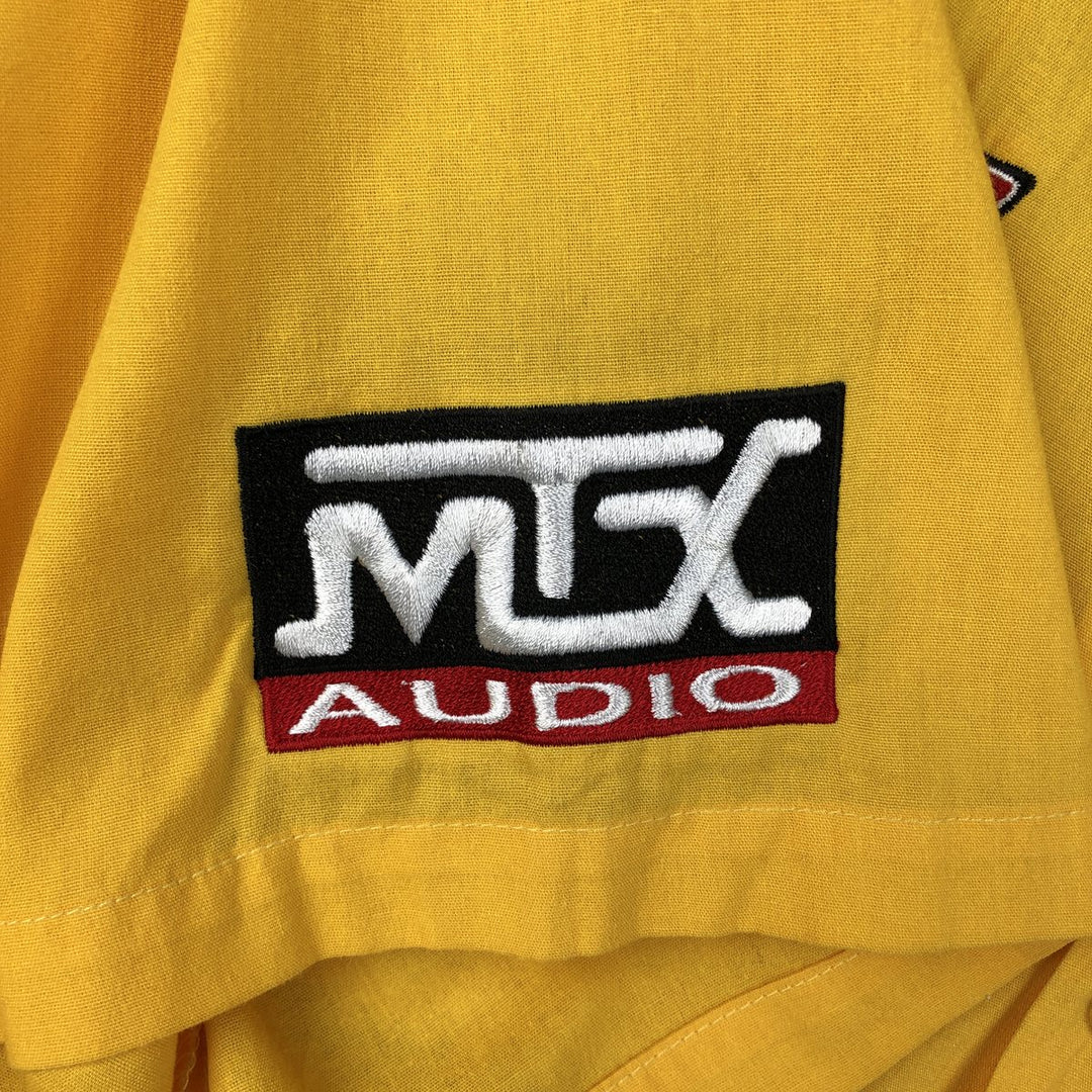 Hilton HILTON Open Collar Bowling Shirt Box Shirt Men's XL Size cotton yellow type Vintage Second Hand