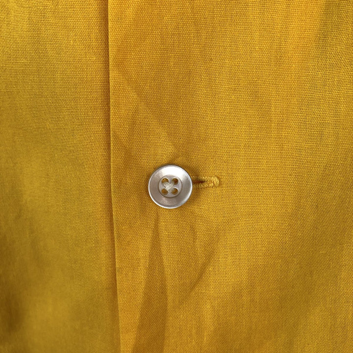 Hilton HILTON Open Collar Bowling Shirt Box Shirt Men's XL Size cotton yellow type Vintage Second Hand