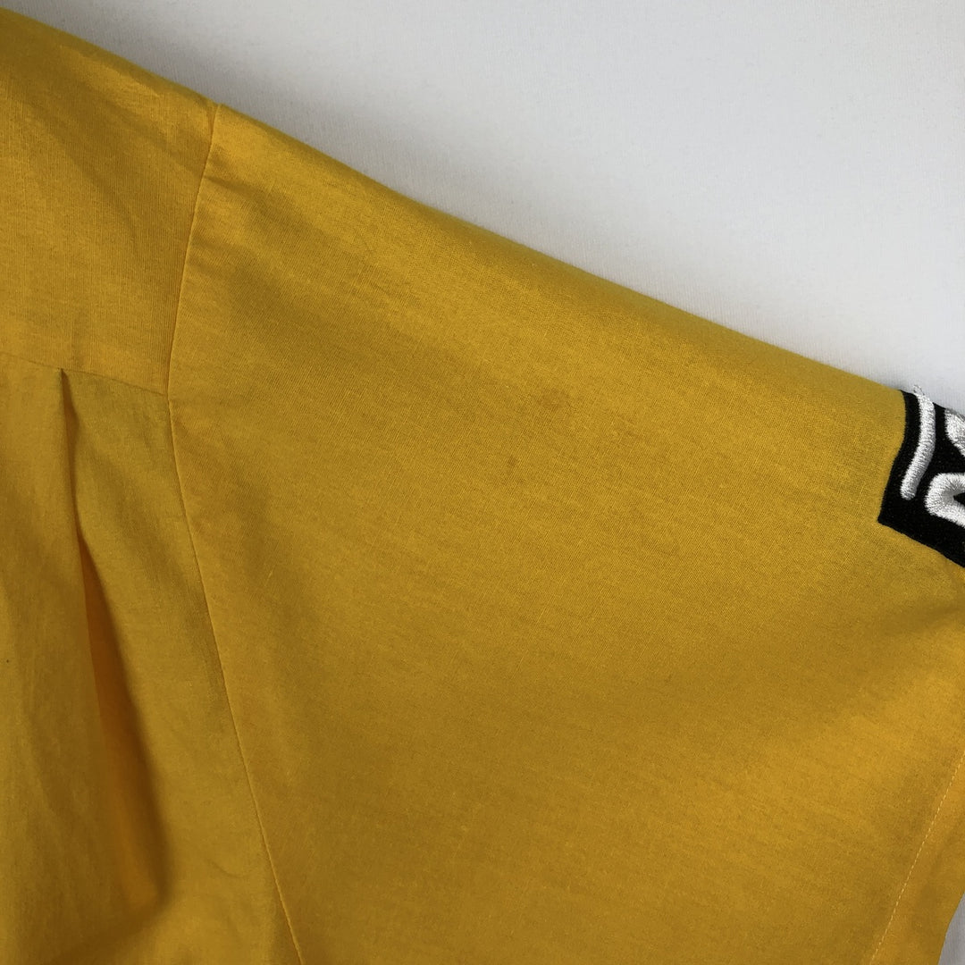 Hilton HILTON Open Collar Bowling Shirt Box Shirt Men's XL Size cotton yellow type Vintage Second Hand