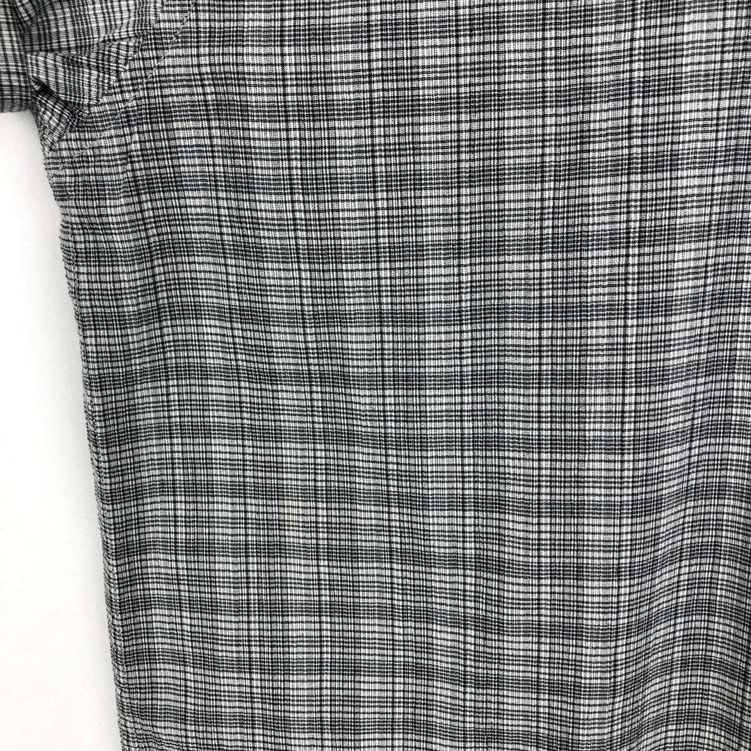 2000'S Calvin Klein classic fit short-sleeved cotton check shirt, men's size XL equivalent. cotton gray type Vintage Second Hand
