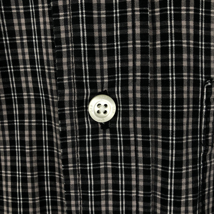 GAP Short-Sleeve Button-Down Check Shirt, Men's Size S (approx.) cotton beige type brown Vintage Second Hand