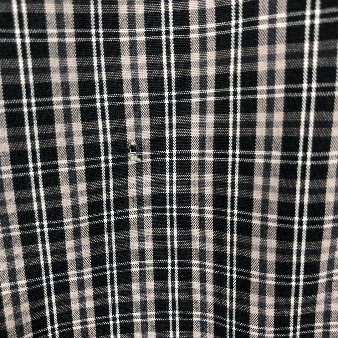 GAP Short-Sleeve Button-Down Check Shirt, Men's Size S (approx.) cotton beige type brown Vintage Second Hand