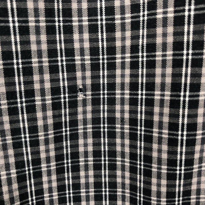 GAP Short-Sleeve Button-Down Check Shirt, Men's Size S (approx.) cotton beige type brown Vintage Second Hand