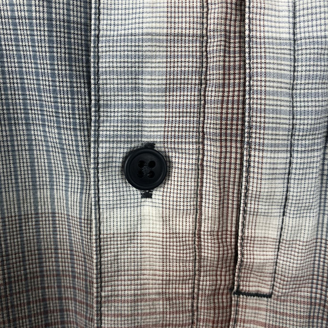 Columbia OMNI-WICK Ombre Check Short-Sleeve Cotton Check Shirt (Men's Size L) cotton red type Vintage Second Hand