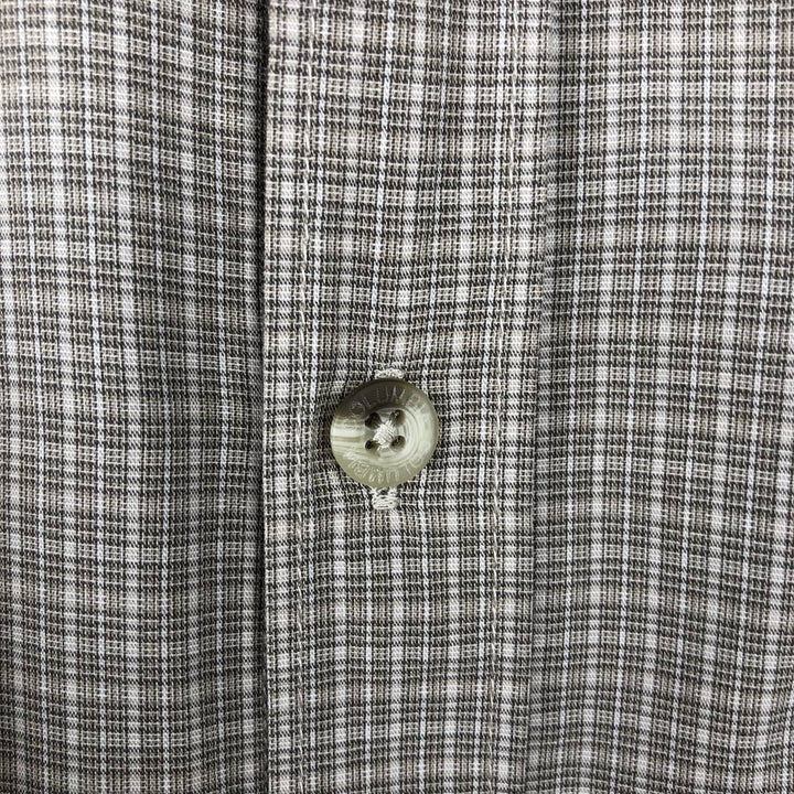 00'S Columbia Short Sleeve Button Down Check Shirt Men's Size L cotton Beige type Vintage Second Hand