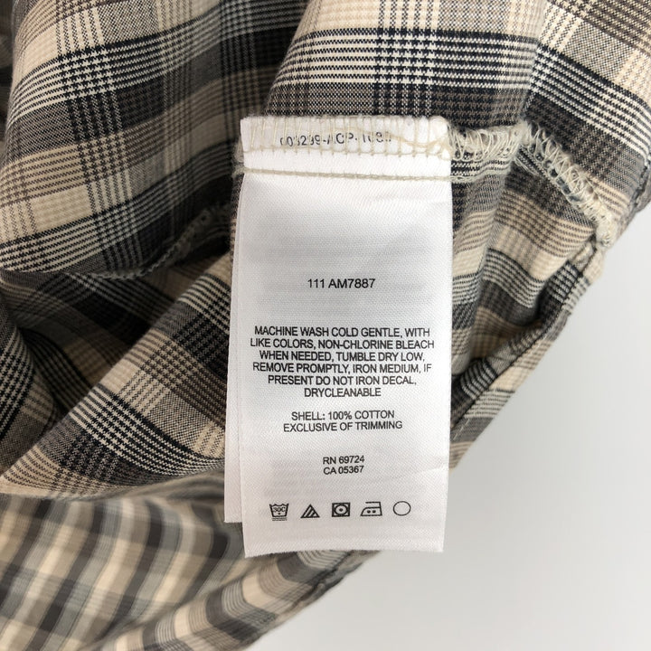 Columbia Short Sleeve Cotton Check Shirt, Men's Size M cotton Beige type Vintage Second Hand