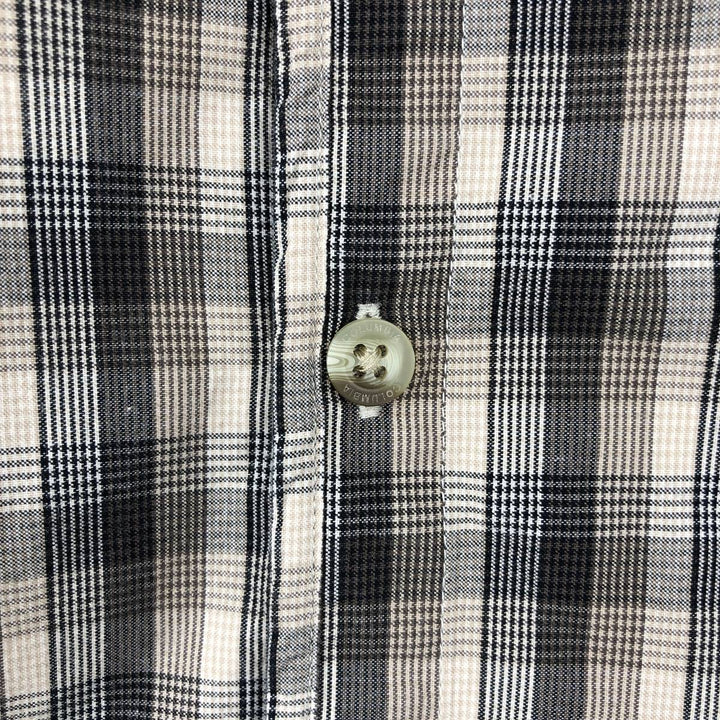 Columbia Short Sleeve Cotton Check Shirt, Men's Size M cotton Beige type Vintage Second Hand