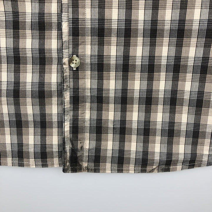 Columbia Short Sleeve Cotton Check Shirt, Men's Size M cotton Beige type Vintage Second Hand