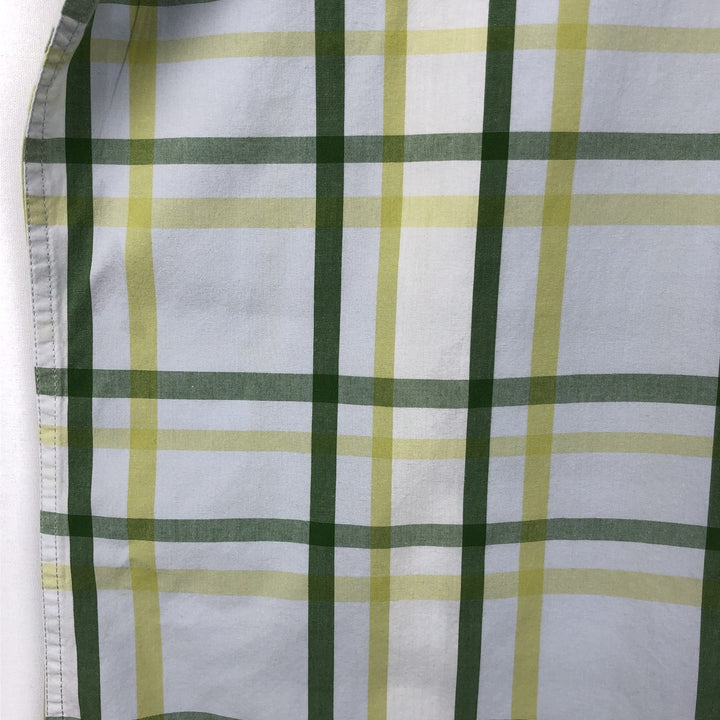 GAP RELAXED Short-Sleeve Cotton Check Shirt, Men's Size XL (approx.) cotton green type Vintage Second Hand