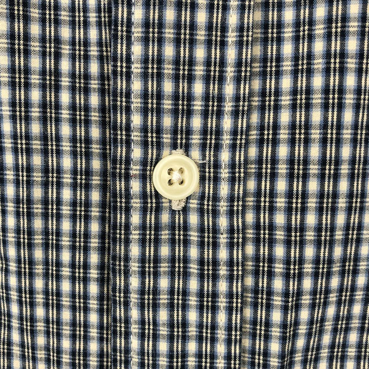 GAP Short-Sleeve Button-Down Check Shirt, Men's Size XL (approx.) cotton navy blue type Vintage Second Hand
