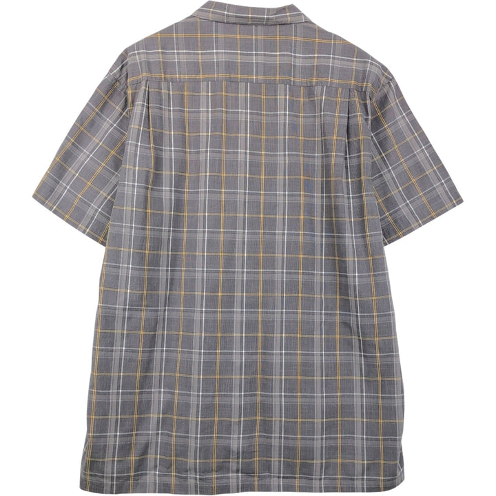 2000'S Columbia Short Sleeve Cotton Check Box Shirt, Men's XL cotton gray type Vintage Second Hand
